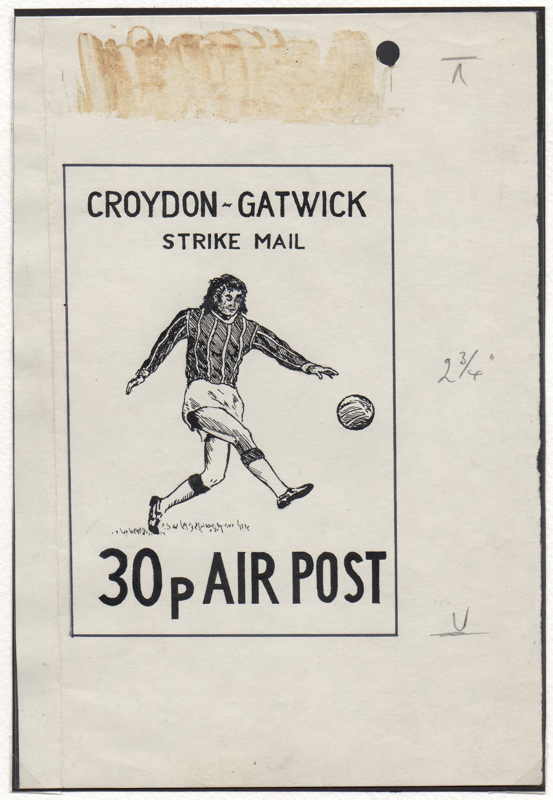1971 Croydon Gatwick Strike Post stamps Postal Stationery Crystal Palace FC Football